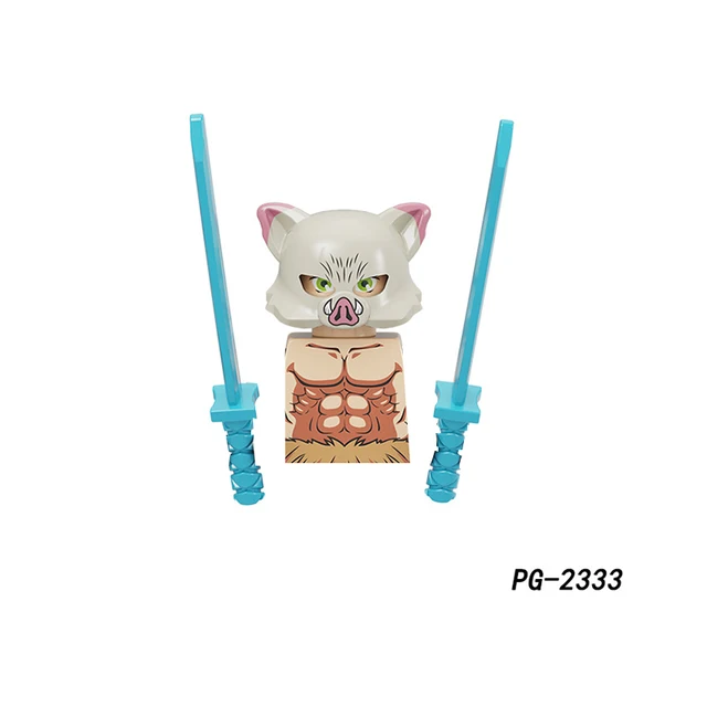 Demon Slayer WM6116 Mini Assemble Dolls Action Toy Figures Tanjirou Nezuko Inosuke Giyuu Kyoujurou Building Blocks WM2176 PG2327 PG2333 Inosuke