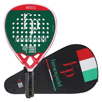 Full Carbon/3k/12k/18k/Fiberglass Padel Rackets Lightweight Surface Frosted Treatment High Quality Raquete Padel For Beginner 1