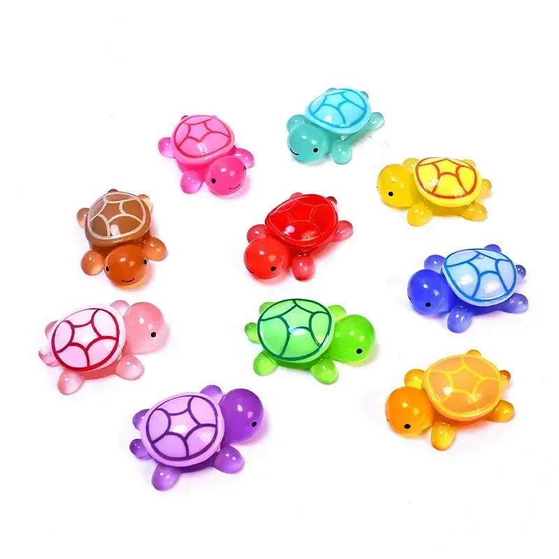 Luminous Turtle Resin Handicraft Ornament Doll Luminous Desk Decoration Kawaii Accessories Resin Toy Accessories