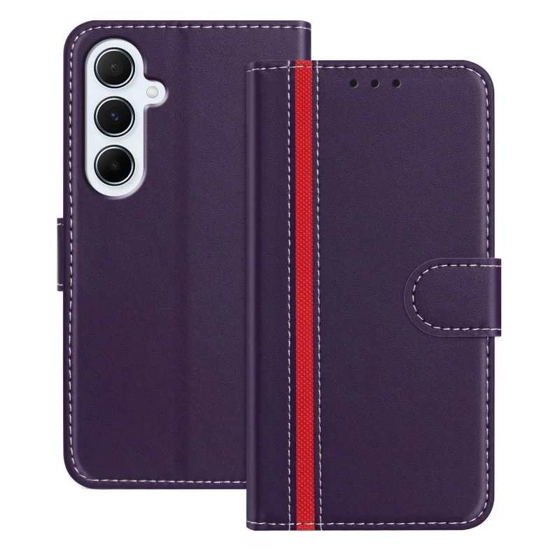 Leather Wallet Phone Case with Card Holder and Magnetic Closure