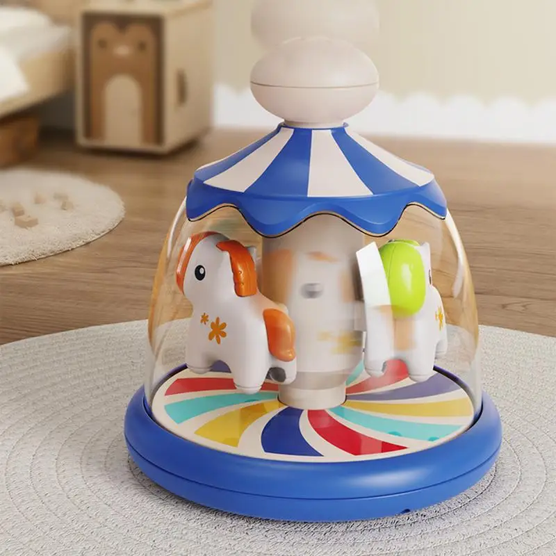 Push And Spin Carousel Activity Learn Cause Effect Carousel Adorable Colorful Rotating Learn Cause Effect Activity For 2-4 Year