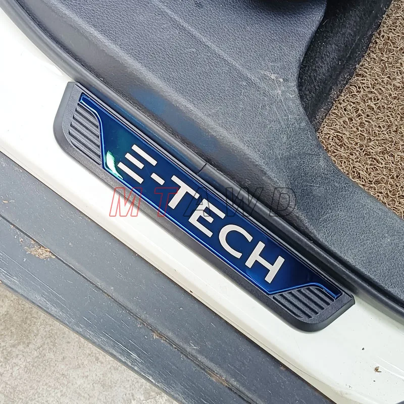 쉐보레 쉐보레 블레이저 EV E-TECH 액세서리 2024 스테인레스 크롬 자동차 문짝 씰 스커프 플레이트 가드 페달 보호대 스타일링