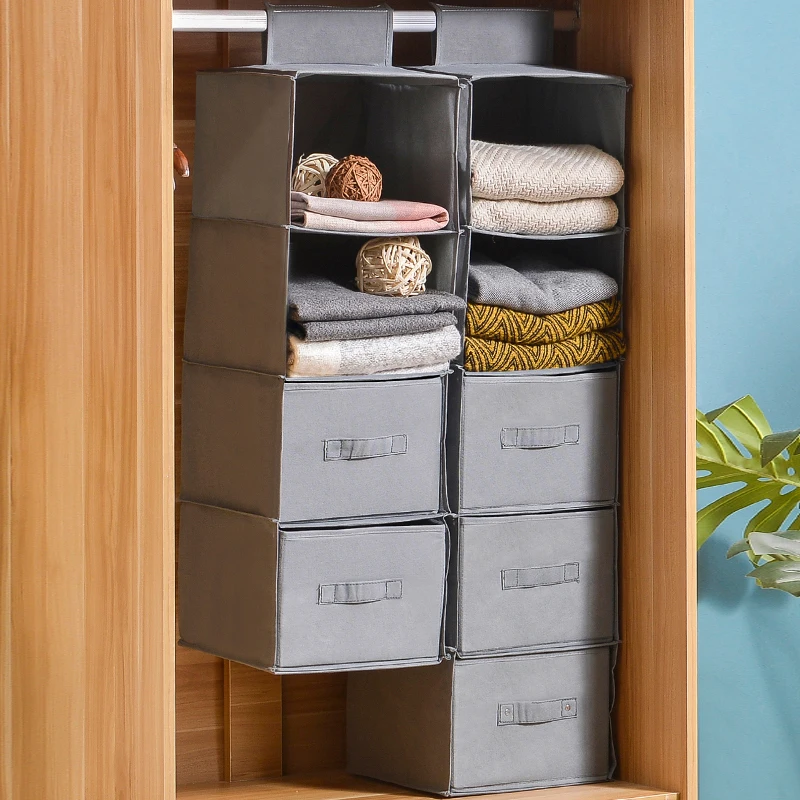 Cabinet Organizer Hanging underwear finishing storage closet wardrobe storage rack shelf storage box drawer box 3