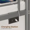 Metal Bunk Bed Twin Over Twin with USB Charging Station LED Bunk Bed with 2 Storage Drawers, Bed with Safety Guardrail & Ladders 6