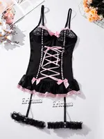 Ensembles de soutiens-gorge érotiques en dentelle, sous-vêtements de poupée, soutien-gorge Transparent, ensembles exotiques, Costumes sensuels porno pour femme, ensemble de Lingerie de luxe 3