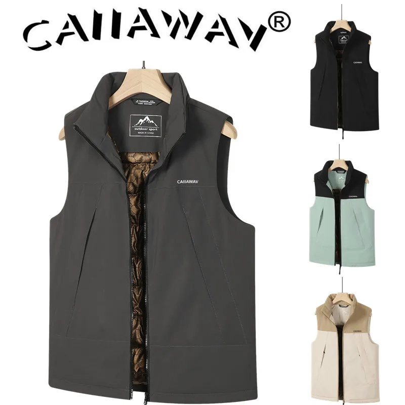 CAIIAWAV Authentic Golf Vest Men's Down Cotton GOLF Tank Top Coat New Graphene Energy Warmth