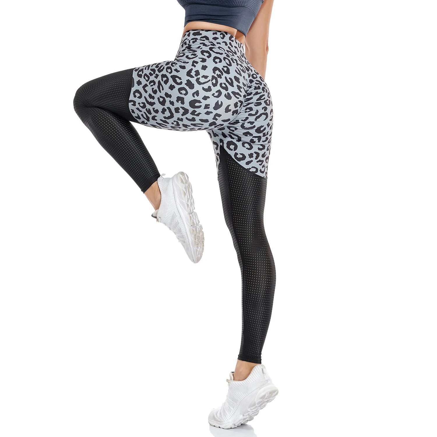 Leopard Leggings Fitness Women High Waisted Yoga Pants Compressing Belly  Sports Tummy Control Ruched 2022 Gym Workout Pants