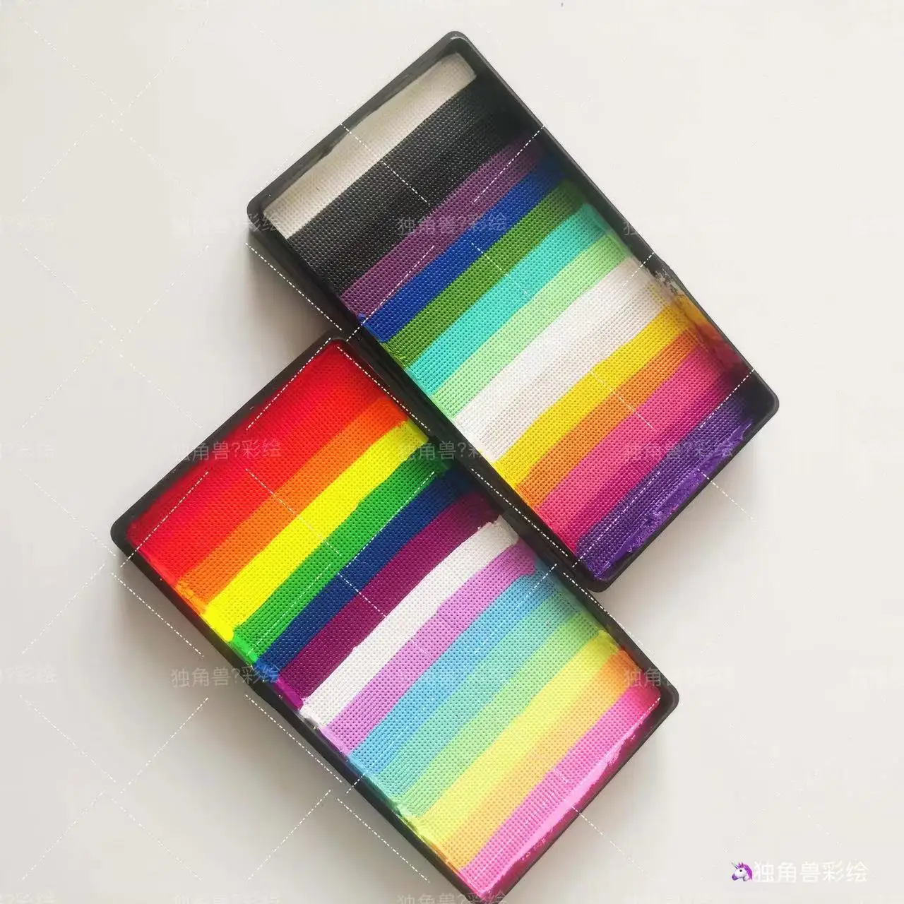 Wholesale 120g Rainbow Split Cake UV Matte Pearly Water Activated Eyeliner Face Painting Body Art Paint (free sponge) 3