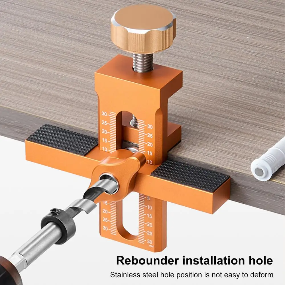 Cabinet Door Mounting Jig With Support Arm&Clamp Aluminum Alloy Tool For Installing Cabinets Adjustable Clamping Range 7-40mm