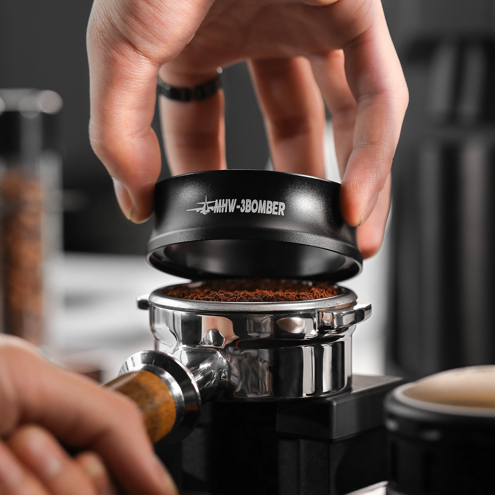 Anillo Dosificador Para Café 51mm - 2 Piezas De Aluminio Magnético, Para Portafiltros, Reduce Desperdicio