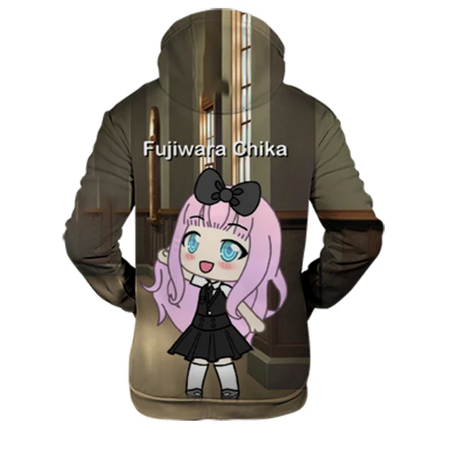 Homens e mulheres Gacha Life 3D Print Hoodies, moletom dos