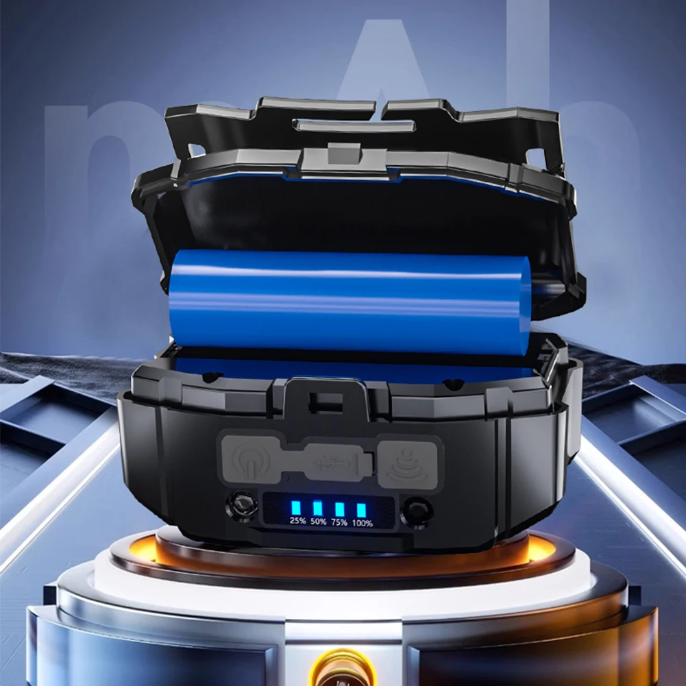 COB LED Outdoor Head Lamp Motion Sensor Strong Light Headlight Power Display Head Mounted Flashlight for Outdoor Night Fishing