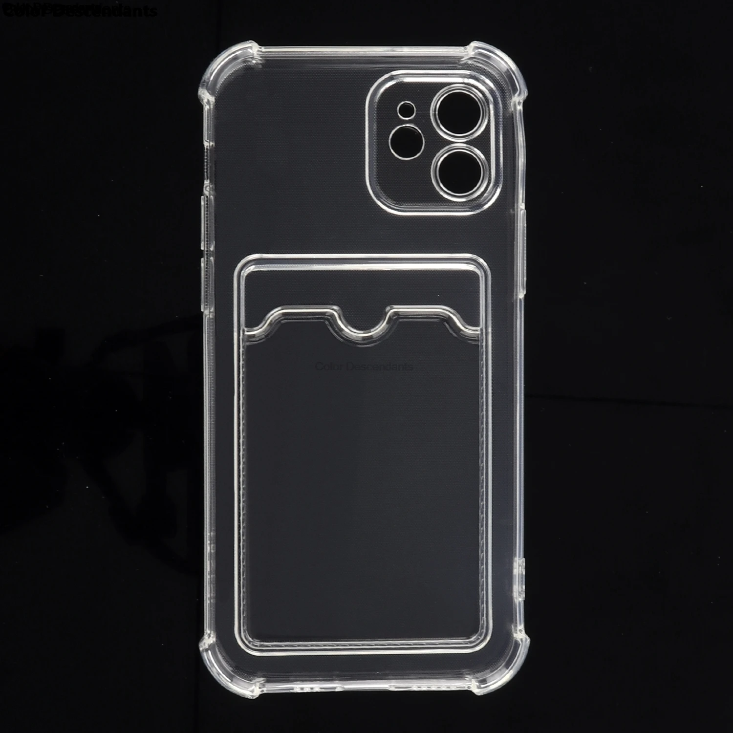Shockproof Transparent Card Slot Phone Case with Soft Cover