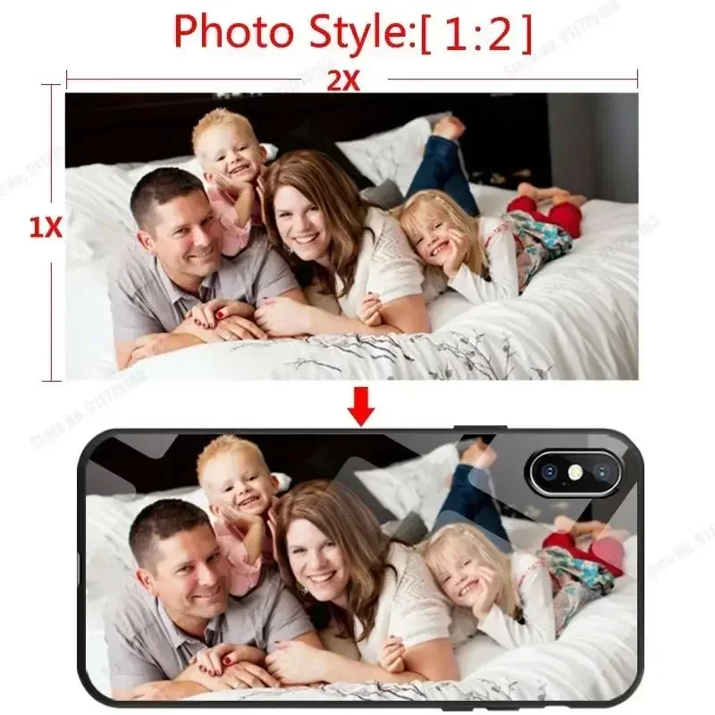 Personalized Custom Picture Phone Case with Tempered Glass Cover & Tassel Lanyard