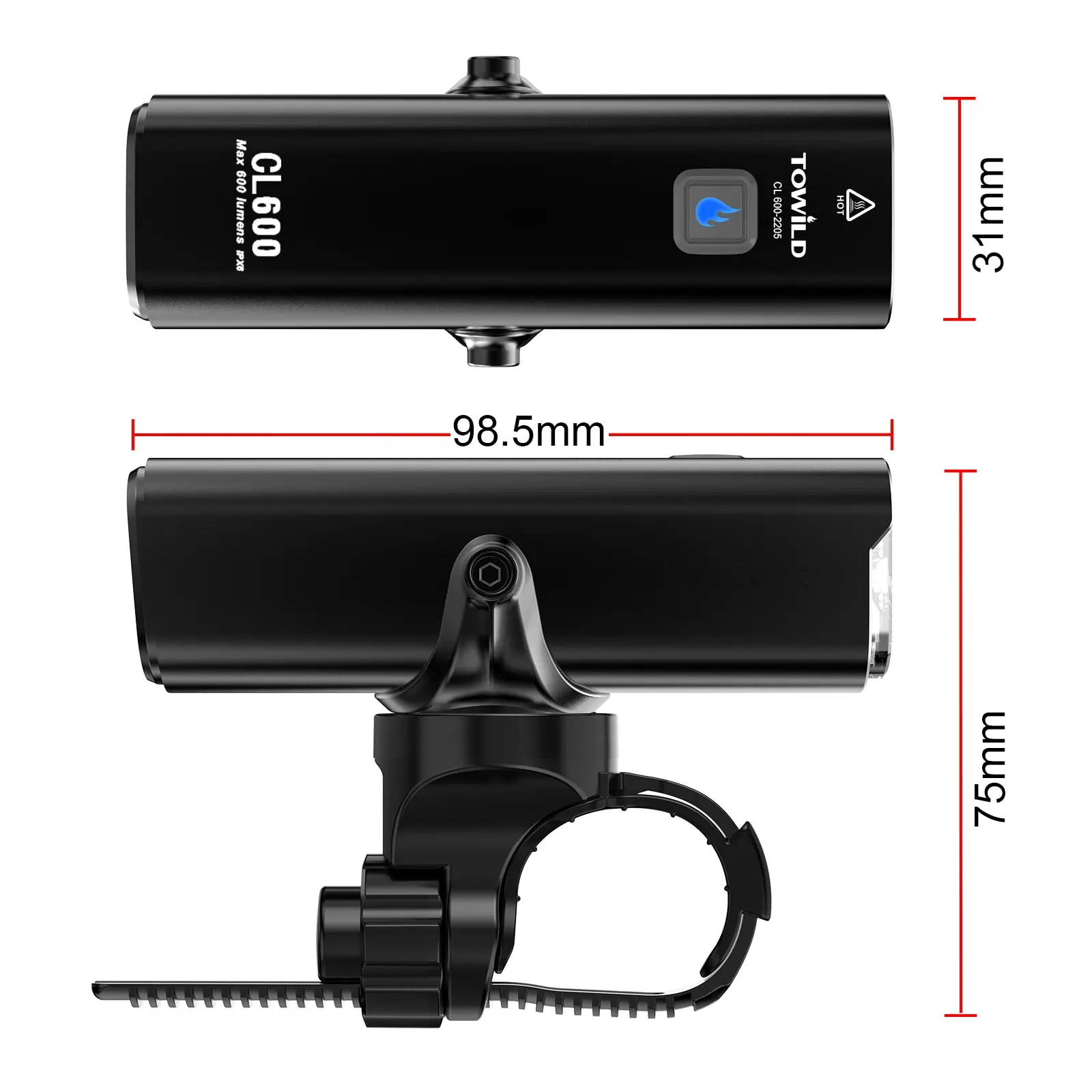 مصباح أمامي خفيف من TOWILD CL600 Lumen للدراجة من...