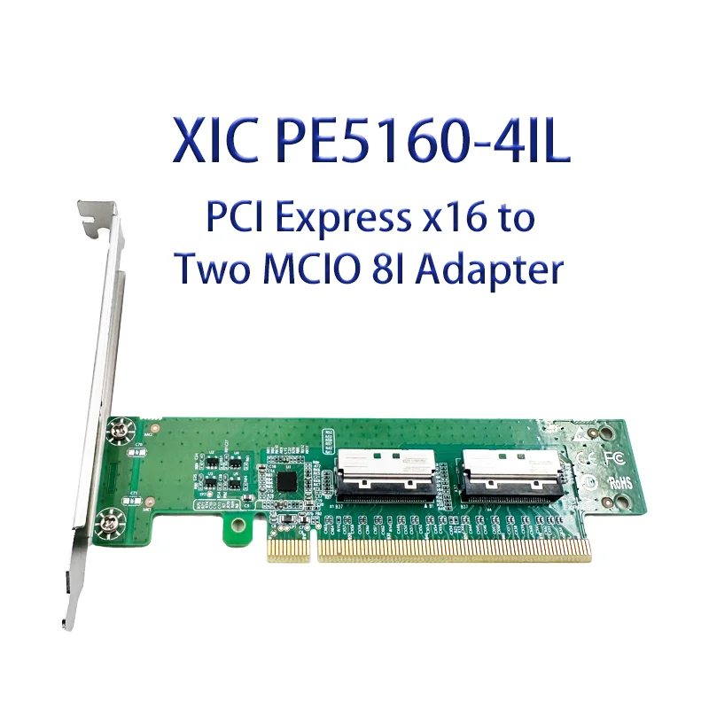 Adattatore PCI Express da x16 a due MCIO scheda di espansione 8I