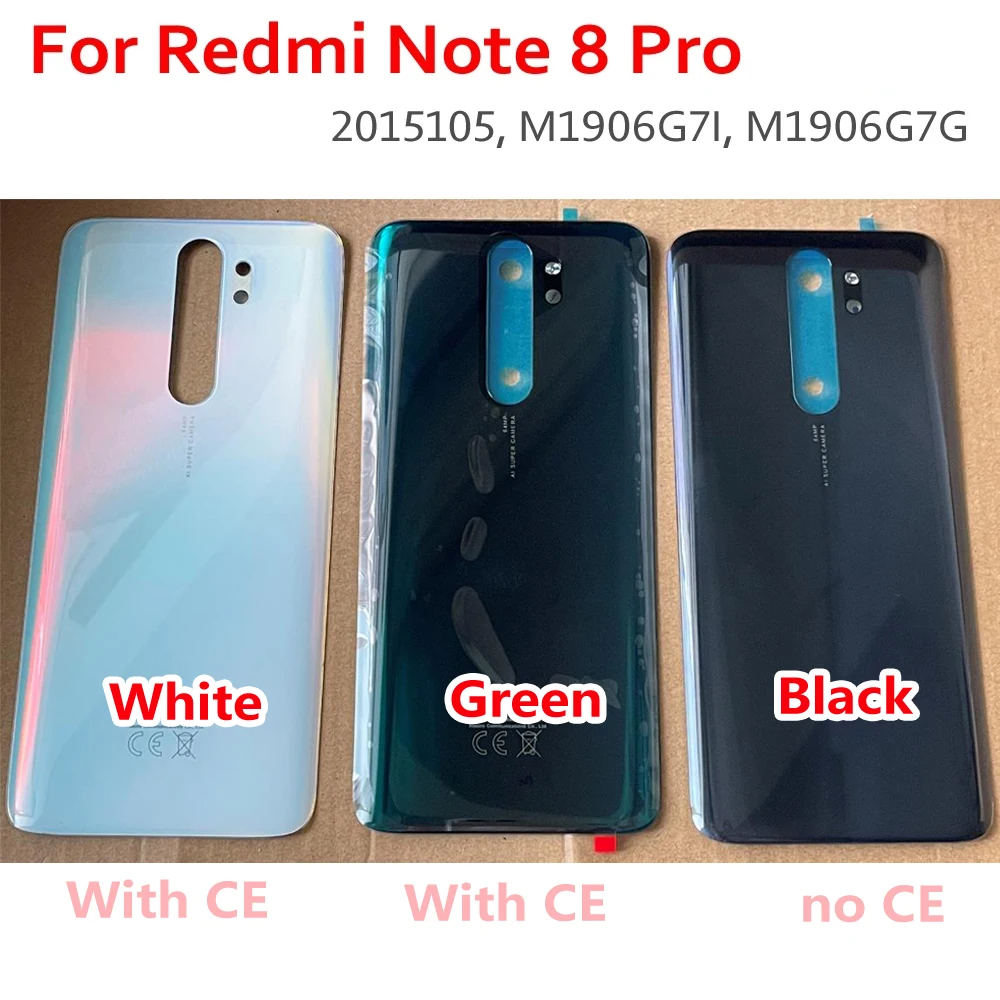 Оригинальная крышка LTPro для Xiaomi Redmi Note 8 Pro, стеклянная задняя  крышка батарейного отсека, задняя крышка корпуса + клейкая лента, оболочка  для телефона | AliExpress