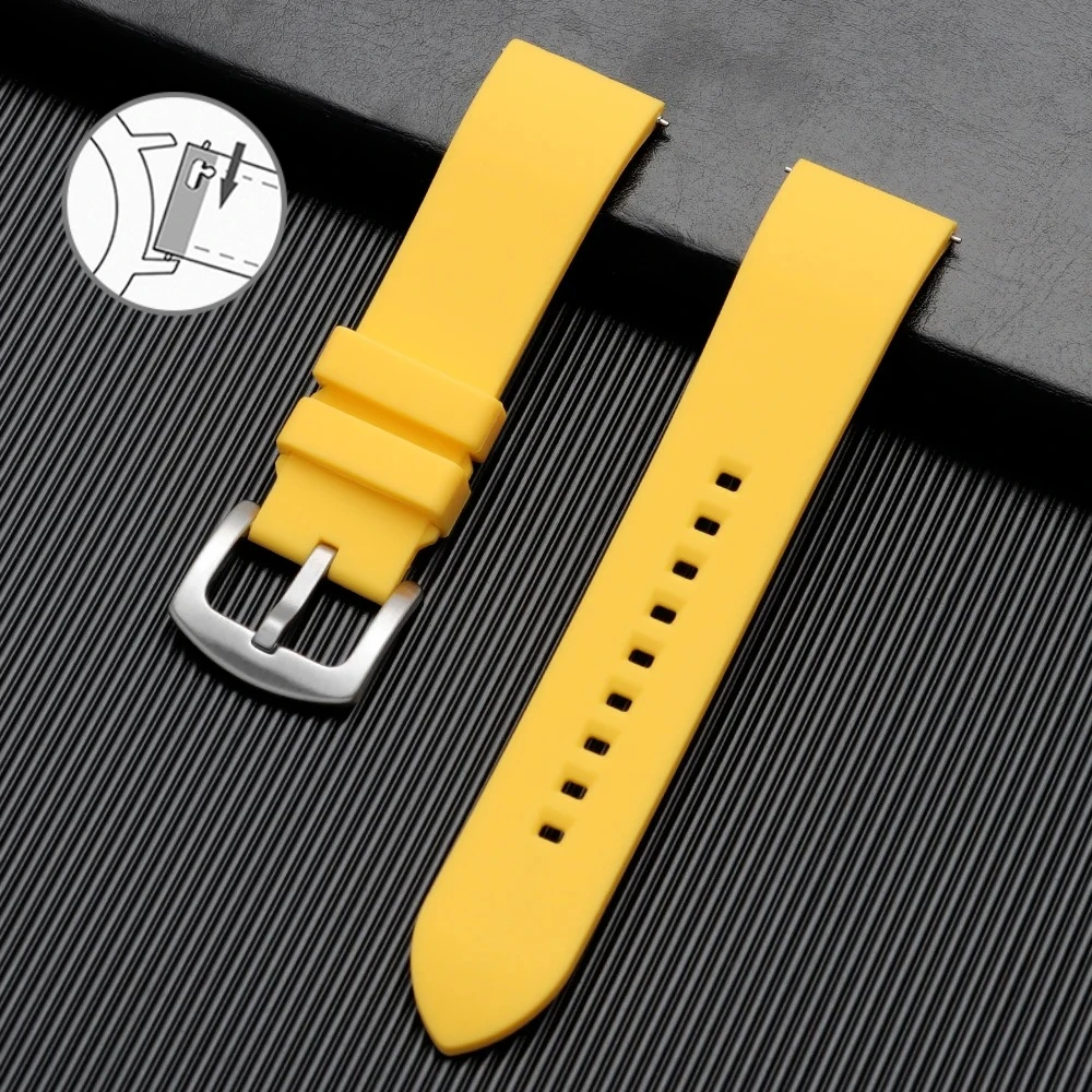 Durable Silicone Waterproof Quick Release Watch Strap - Soft Belt Bracelet (Various Sizes Available)