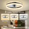 Simple LED Ceiling Fan Light Remote Control with Infinite Dimming 6 Levels of Wind Speed ​​Living Room Bedroom chandelier fan 3