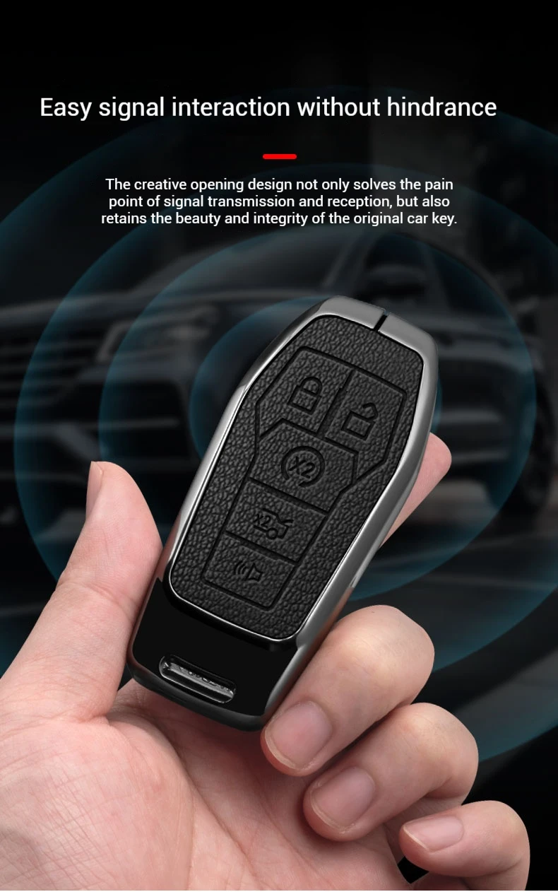 5 Tasten Zinklegierung Fernbedienung Autoschlüsselhülle Fob für Ford Explorer Edge Escape Flex Taurus 2011 2012 2013 2014 2015 Smart Key – Detail 11