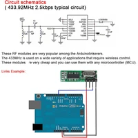 433mhz Wireless RF Transmitter and Receiver with Antenna Ask Remote Control Module DIY Kit for Arduino 2