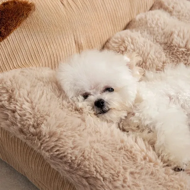Puppy Bed Accessories Dog Pet Large Dogs Baskets Basket Medium Supplies Beds Fluffy Small Blanket Pets Products Cats Kennel Sofa 3