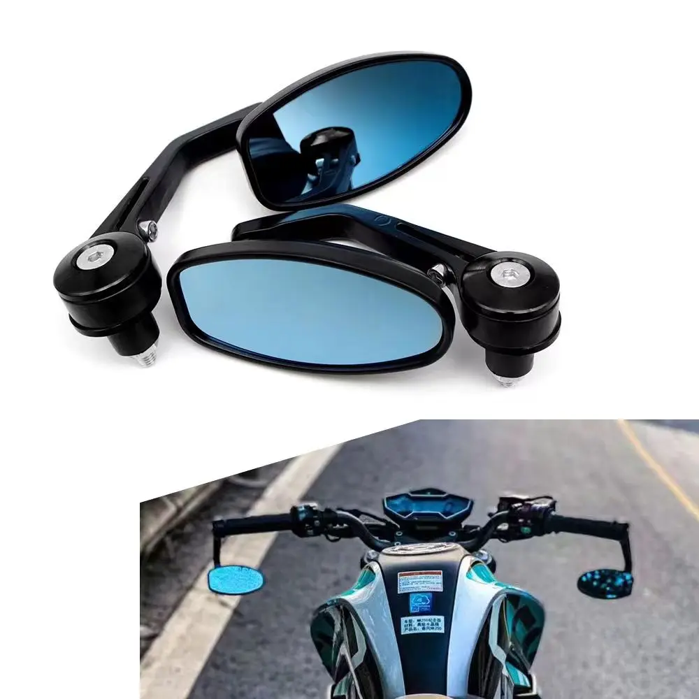 Kairuite Motorcycle Foldable Mirrors Bar End Side Rear View For 7/8