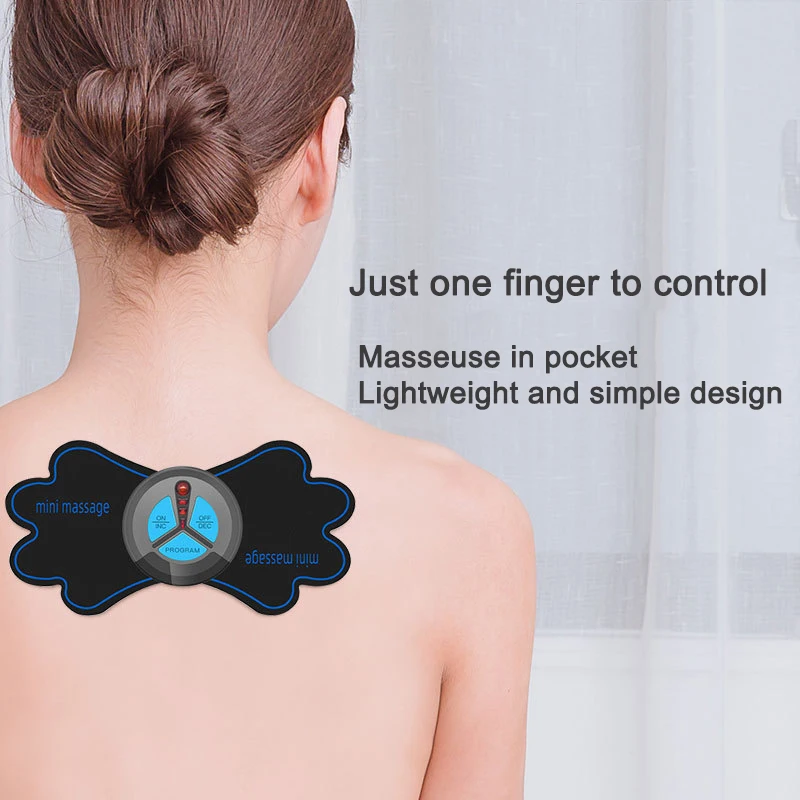 New Mini Neck Massager Portable Electric Cervical Spine and Back Muscle Massager to Relieve Fatigue Massage Pad Body Massager