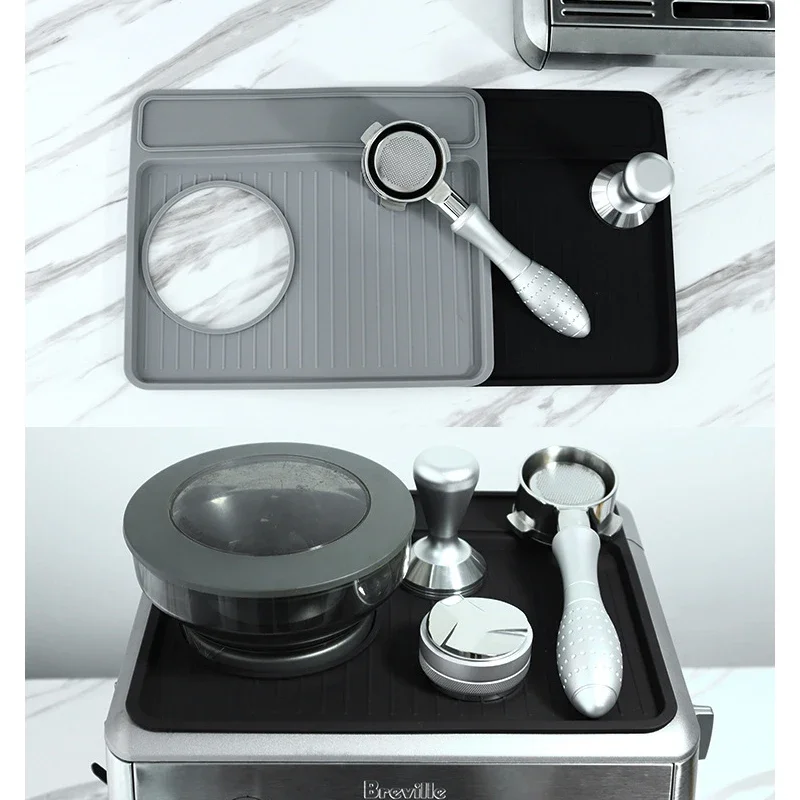 Coffeemachinespecialsiliconenonslipmatcoffeetampermatgroove