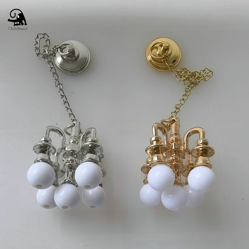 

Миниатюрная потолочная лампа для кукольного домика, 1 шт., 1/6, 1/12, Подвесная лампа, мини светодиодная модель освещения, украшение для дома, кукольная мебель, игрушка