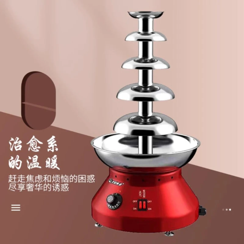 5-layer Commercial Chocolate Fountain Machine for Self Service Restaurant Hotel Party Chocolate Waterfall Chocolateira Eletrica