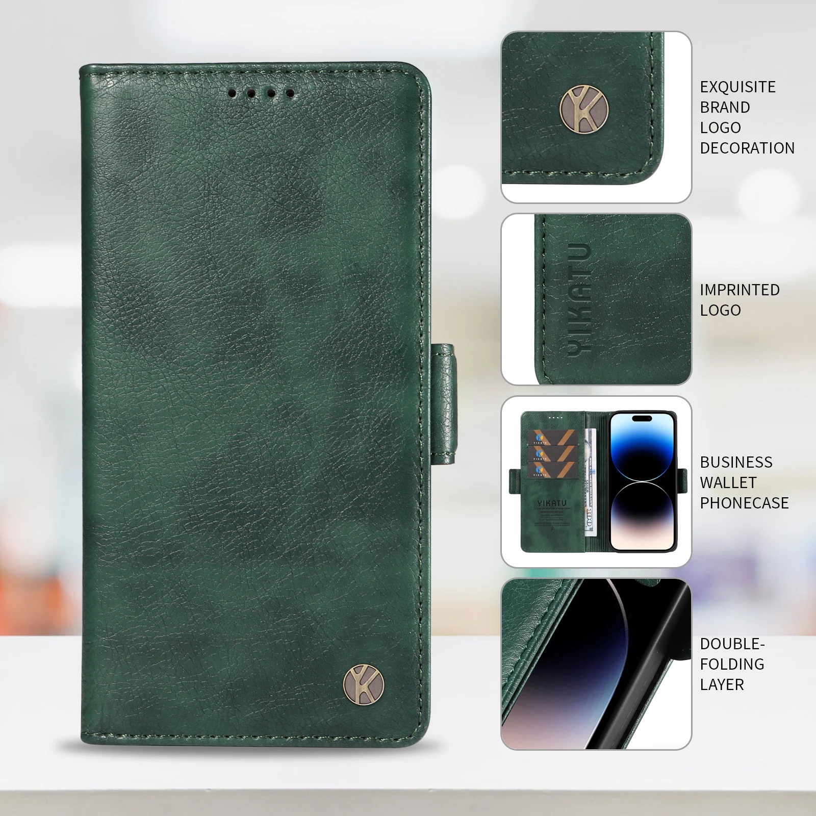 Shockproof Flip Wallet Leather Phone Case - Premium Coque