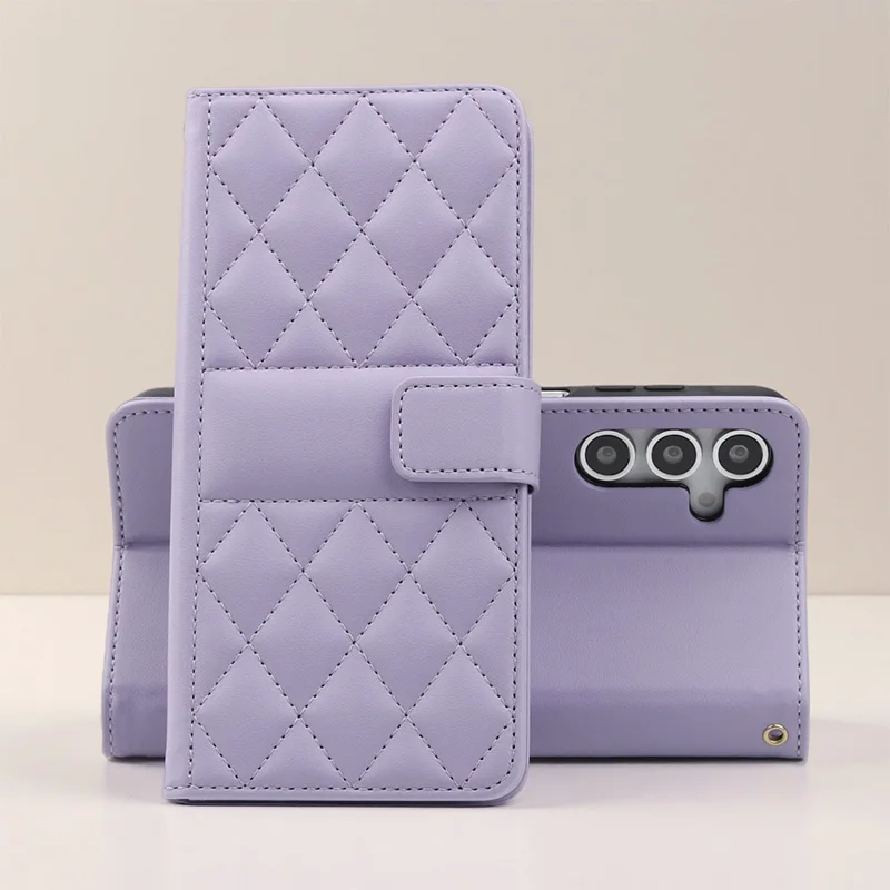 Compact Leather Wallet Phone Case with Fragrance Card Slot