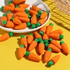 10Pcs/Lot Cute Cartoon Carrot Rubber Creative 3D Vegetable Eraser Pencil Erasers School Stationery Childhood Education Tools 1