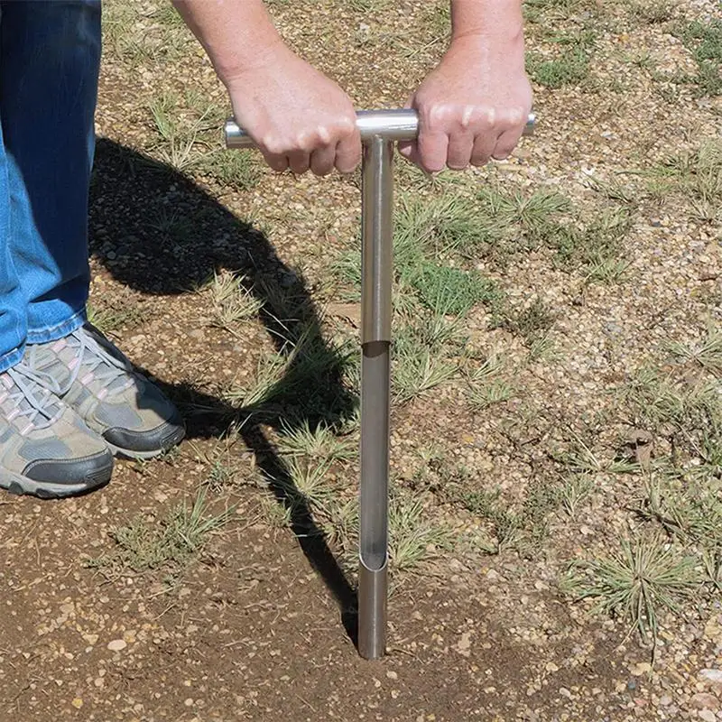 Soil Core Sampling Tool Stainless Steel Soil Tester With T-Shape Handle Garden And Lawn Maintenance Tools Plant Care For House 2