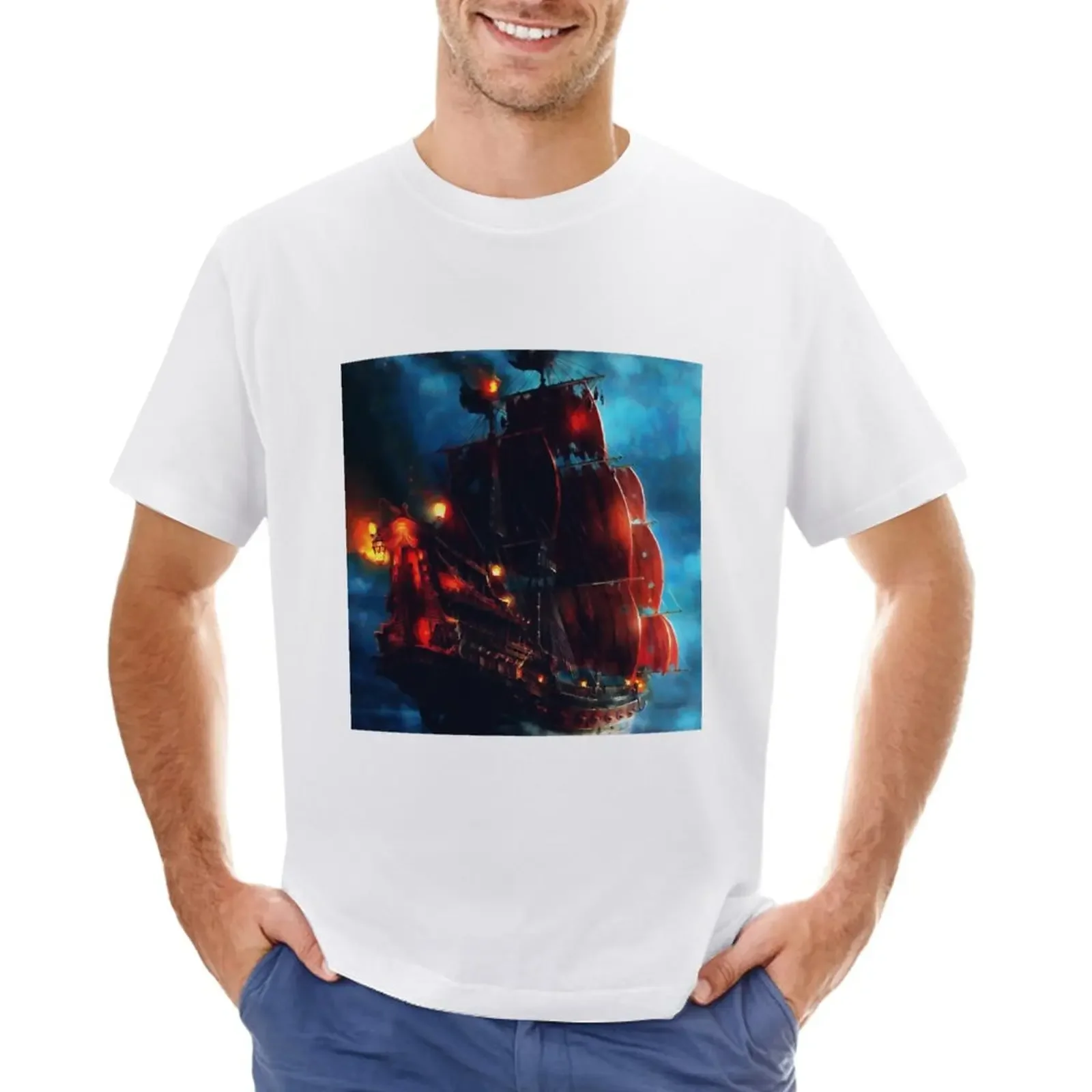 

Sailing Through the Night T-Shirt plus size tops Short sleeve tee vintage designer t shirt men