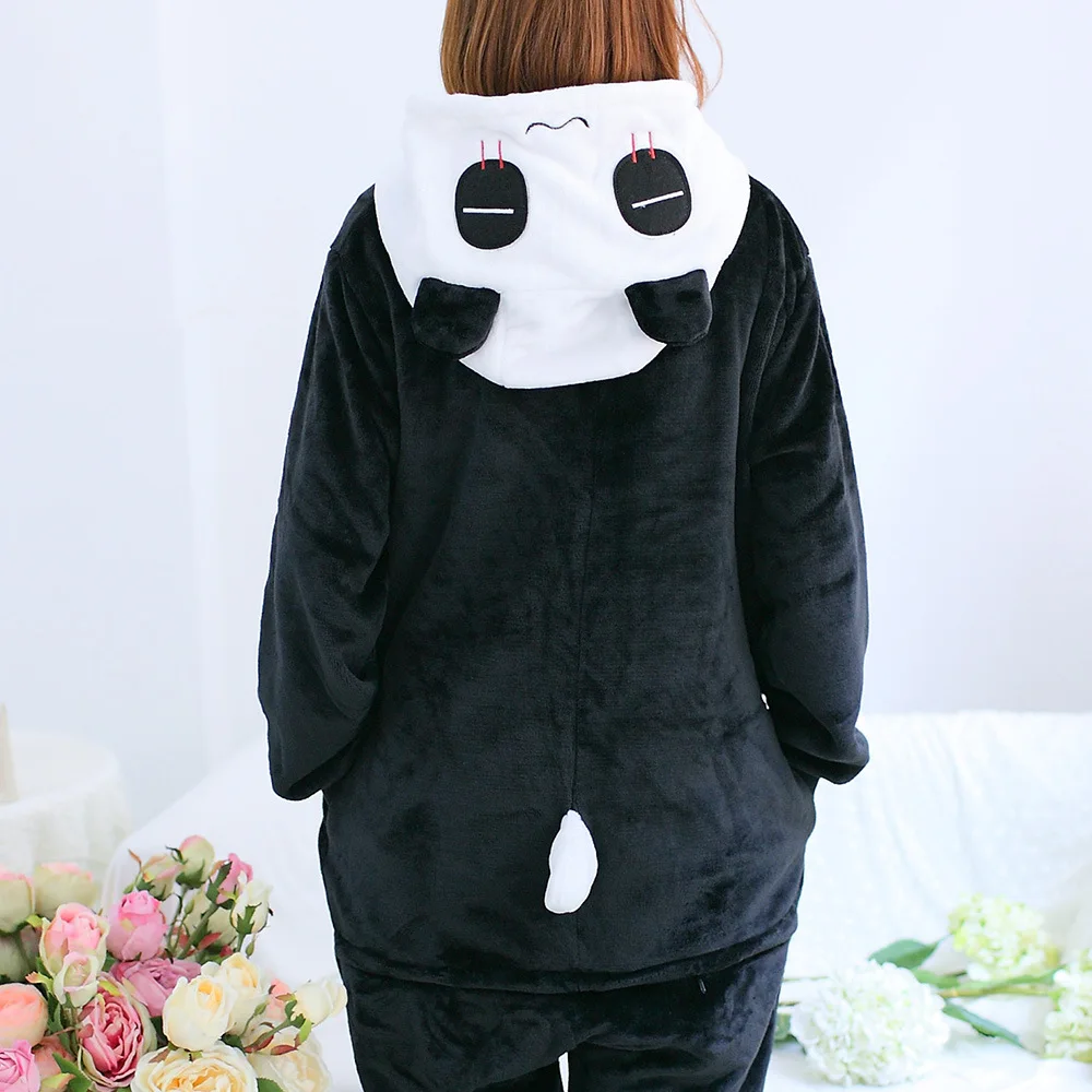 Anime Adult Panda Cosplay Halloween Costumes Black Onesies Jumpsuit Xmas Carnival Funny Pajamas Kigurumi