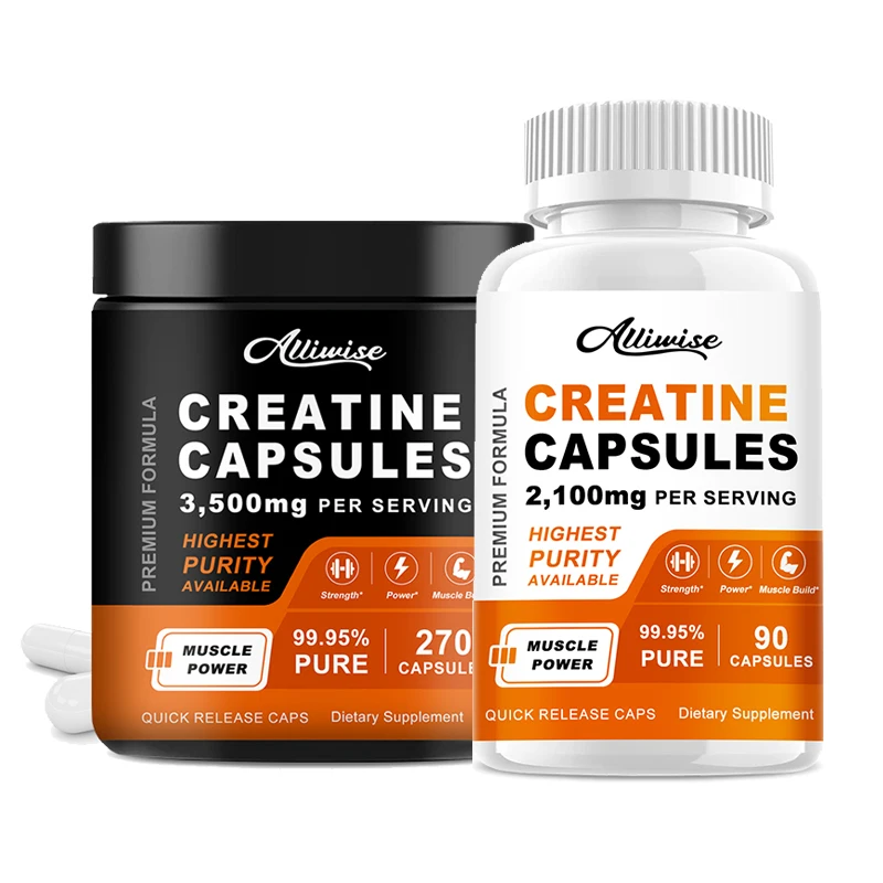 Alliwise Creatine Monohydrate Capsules for Gym Gain Strength Build