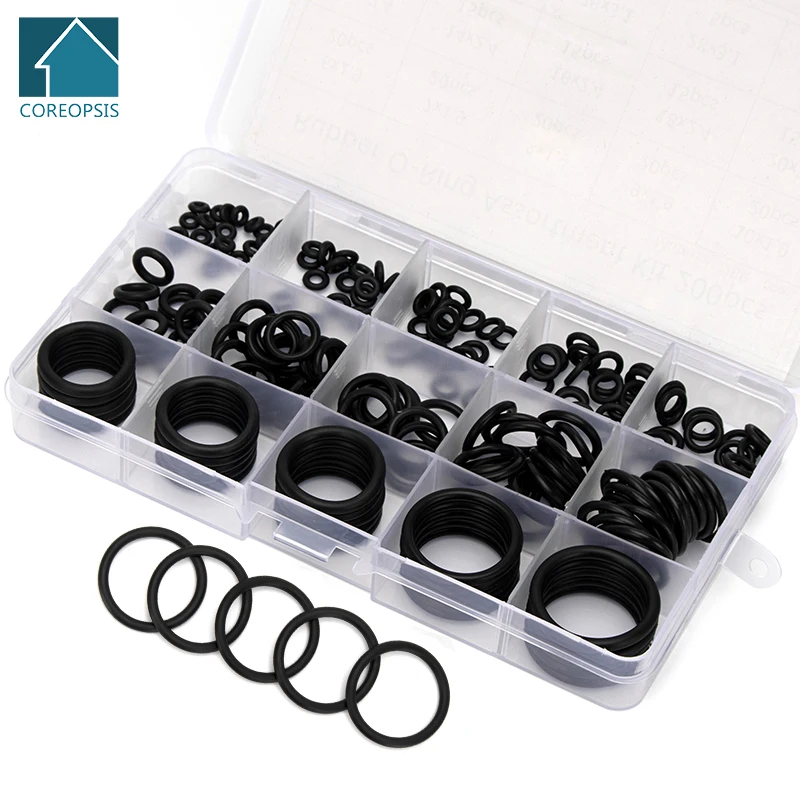 150PCS PCP paintbal Airsoft NBR Radírgumi tömítés Tartalék alkatrészek Hitelesítés o-rings készlet OD 6-30mm millimeters Cézium 1.5mm 1.9mm 2.4mm 3.1mm