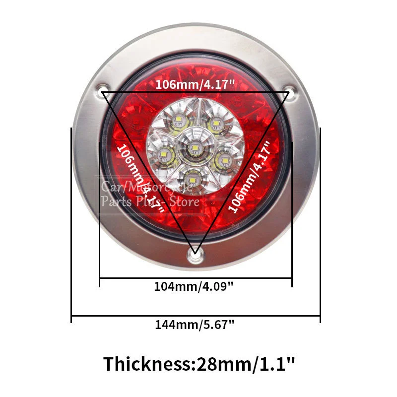 1/2/4x Runde LED Schwanz Licht 12V/24V Lkw Bremse Stop Licht Turn Reverse signal Anhänger Led Hinten Schwanz Licht Auto Blinker Licht – Detail 8