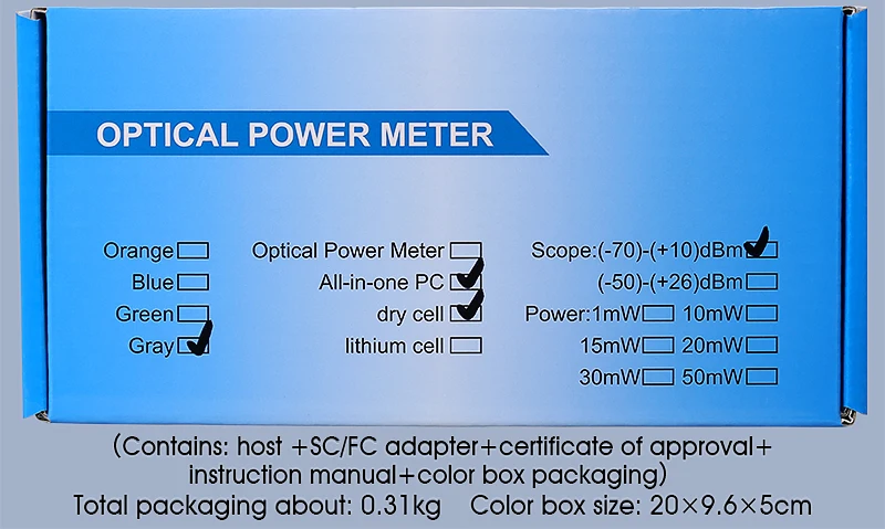 AUA-G510/710B Optical Power Meter Red Light Source Integrated Machine 10/30/50mw