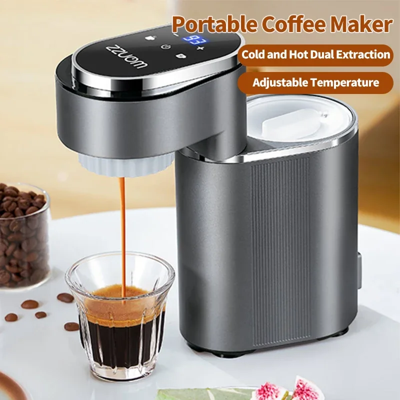 Machine à café italienne portable 110V/220V - Machine à expresso à double extraction chaude et froide - Machine à café compacte mini pour les voyages 1