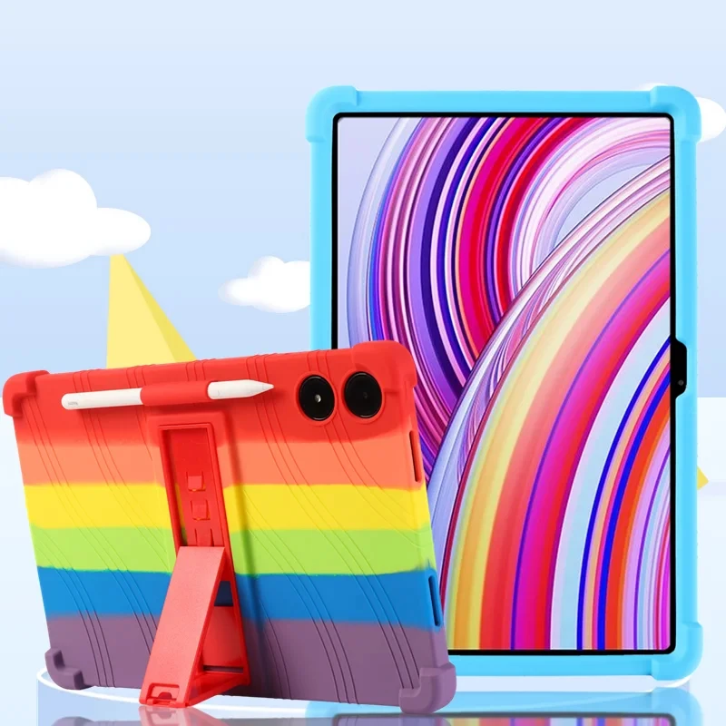 Soft Silicone Shockproof Tablet Case with Bracket