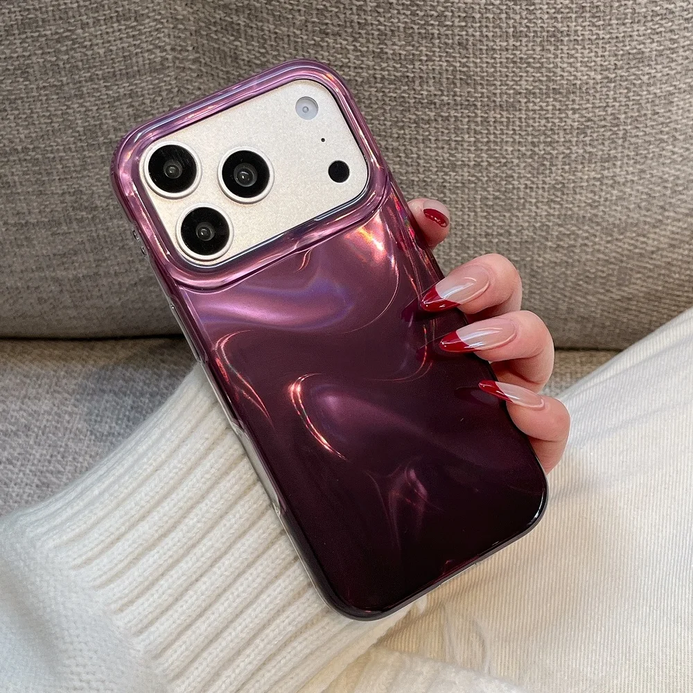 Luxury Shockproof Water Ripple Gradient Purple Phone Case