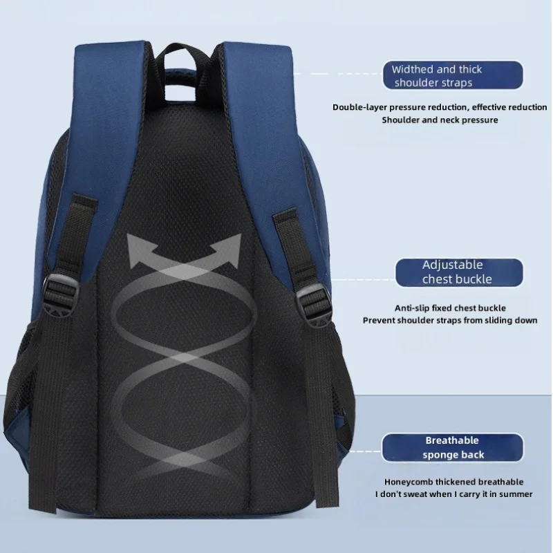 Children's Waterproof Schoolbag. Large Capacity, Good Feel, and Waterproof Function. Suitable for Teenage Boys/Girls. Breathable - 5