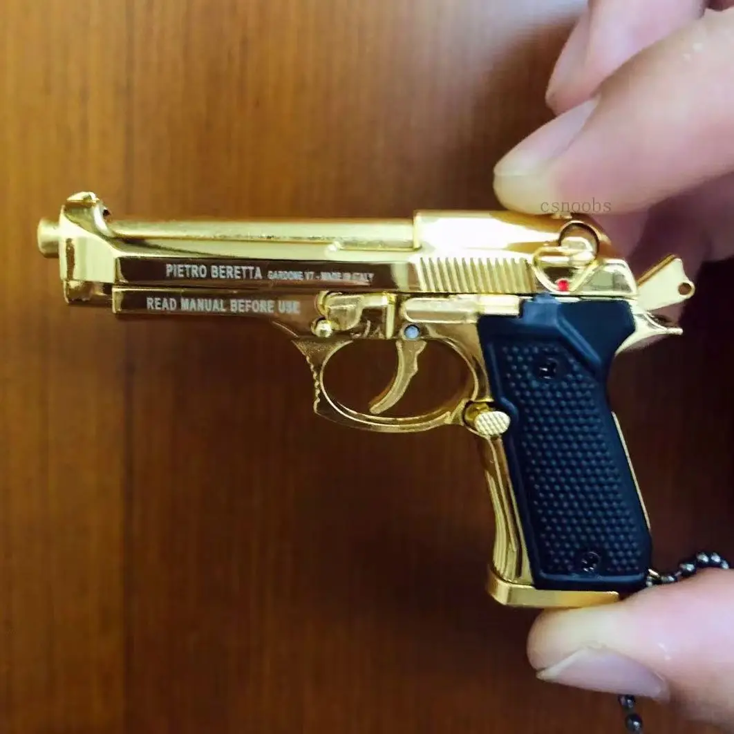 Detachable 1:3 92f Alloy Pistol Model Keychain Portable Toy Gun Fake Gun Decoration Military Fan Collection Party Holiday  Gift 3