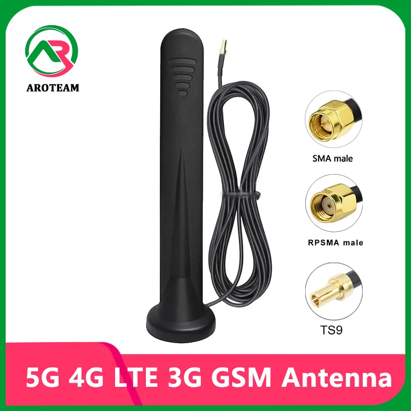 Antena 5G/4G Omnidireccional De 18dBi - Con Conectores SMA Y TS9, Para Router, IoT Y Hogar Inteligente