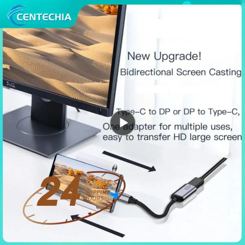 HDTV 맥북용 C 타입 DP 1.4 어댑터 케이블, C 타입 3.1-미니 디스플레이 포트 케이블, 썬더볼트 3-8K @ 60Hz