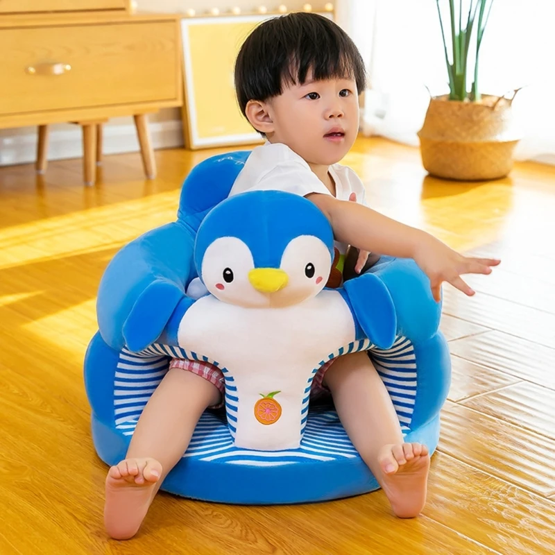 Portable Baby Sitting Chair Baby Learning Sit Sofa Chair Cartoon Animal Pattern Toddler Couch for Infants Toddlers