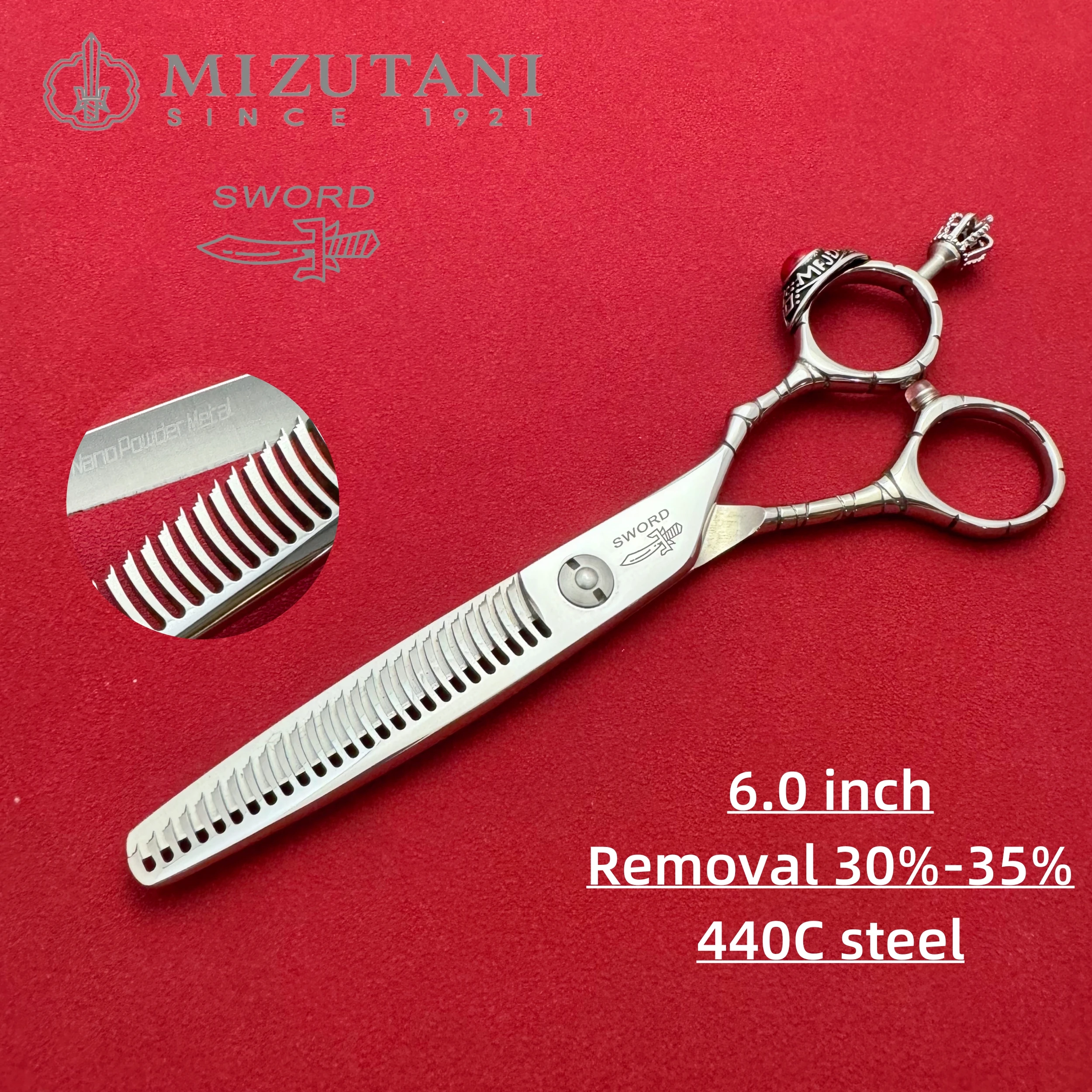 MIZUTANI 전문 미용 가위, 이발소 액세서리, 440c 스틸, 5.5-6.0 인치 헤어 커팅 머신